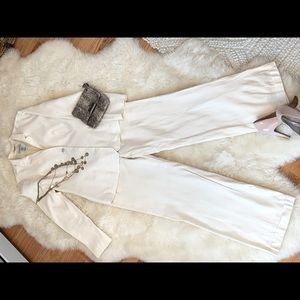 Banana Republic linen blend suit